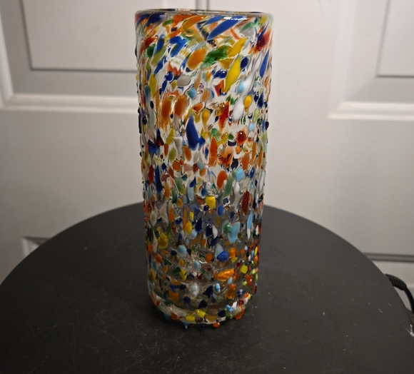 Other - Colorful Multicolor Hand Blown Glass Vase